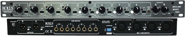 2 ZONE 8CH MIC/LINE MIXER WITH 4 XLR BALANCED INPUTS & 4 STEREO SOURCE INPUTS PLUS FRONT 3.5MM / 1RU